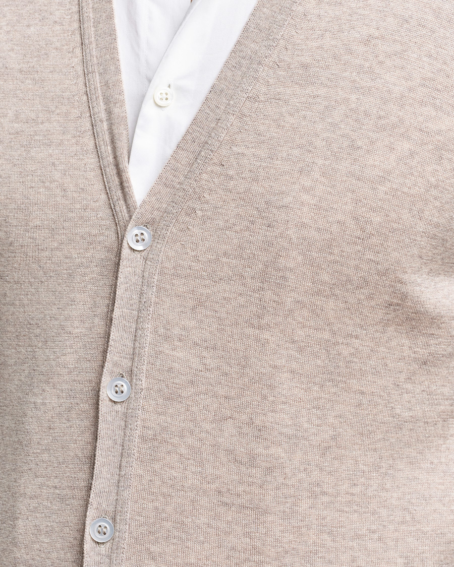 Herre | Trøjer | John Smedley | Huntswood Slim Fit Waistcoat Soft Fawn