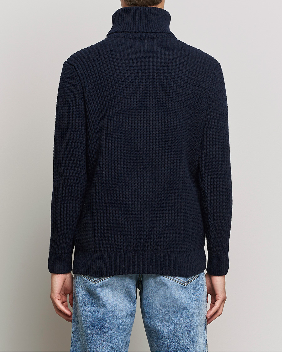 Herre | Trøjer | Armor-lux | Pull Col Montant Wool Sweater Navy