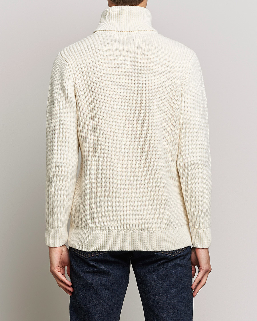 Herre | Trøjer | Armor-lux | Pull Col Montant Wool Sweater Off White