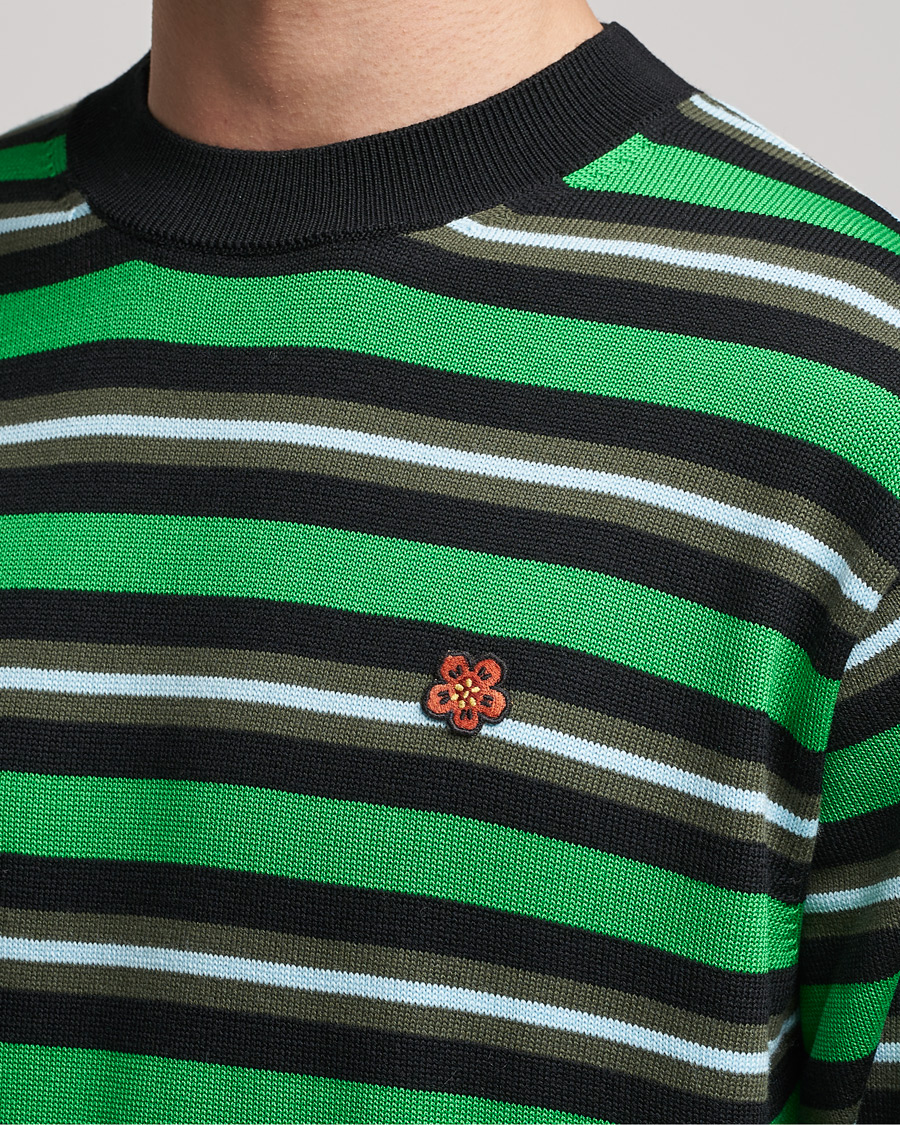 Herre | Trøjer | KENZO | Stripes Wool Knitted Jumper Grass Green