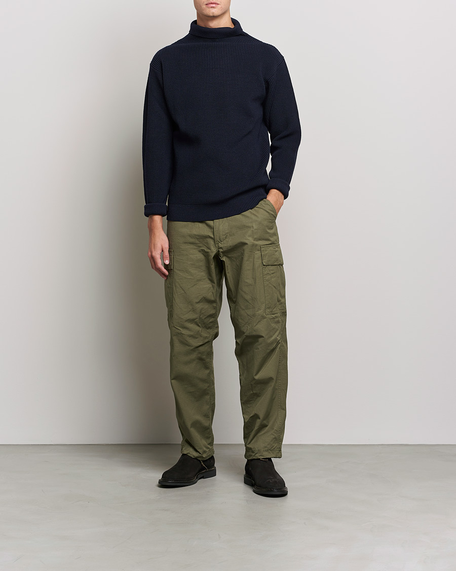 Herre | Trøjer | Andersen-Andersen | Sailor Wool Turtleneck Navy Blue