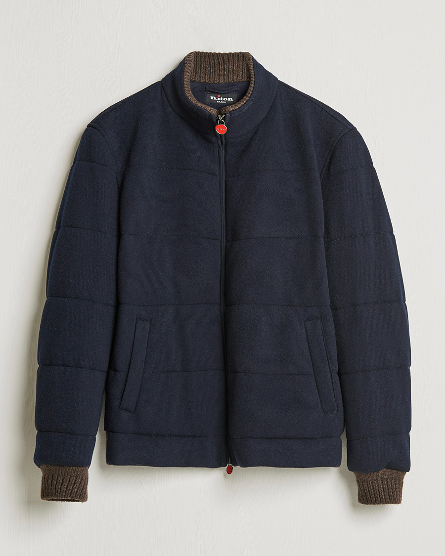 Herre | Jakker | Kiton | Pile Cashmere Down Jacket Navy