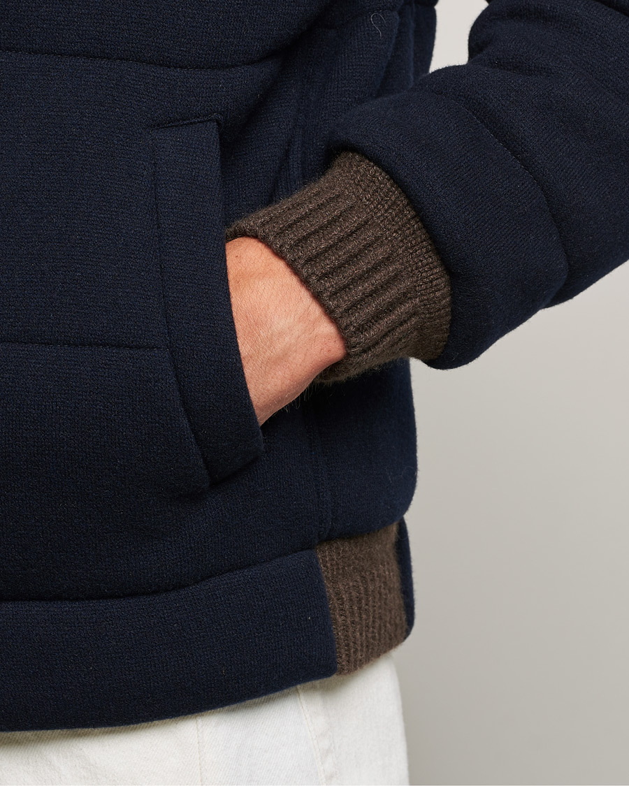 Herre | Jakker | Kiton | Pile Cashmere Down Jacket Navy