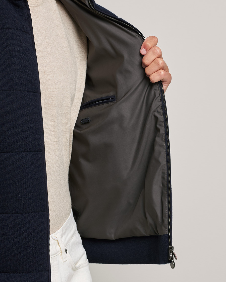 Herre | Jakker | Kiton | Pile Cashmere Down Jacket Navy