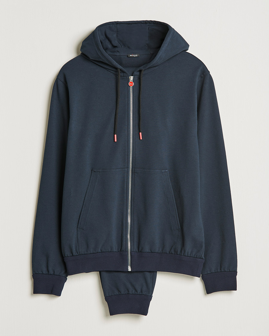 Herre | Trøjer | Kiton | Cotton Blend Track Suit Navy