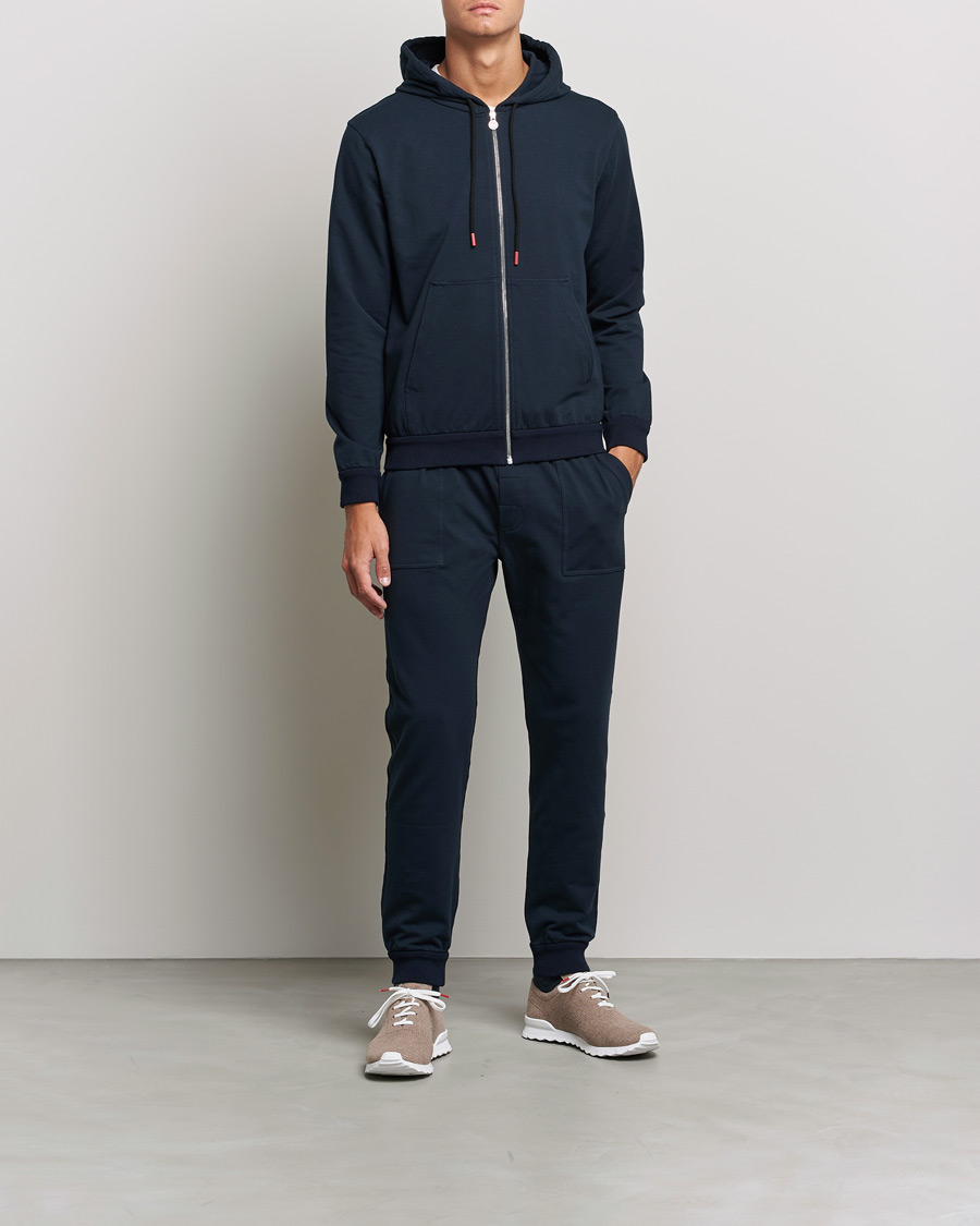 Herre | Trøjer | Kiton | Cotton Blend Track Suit Navy