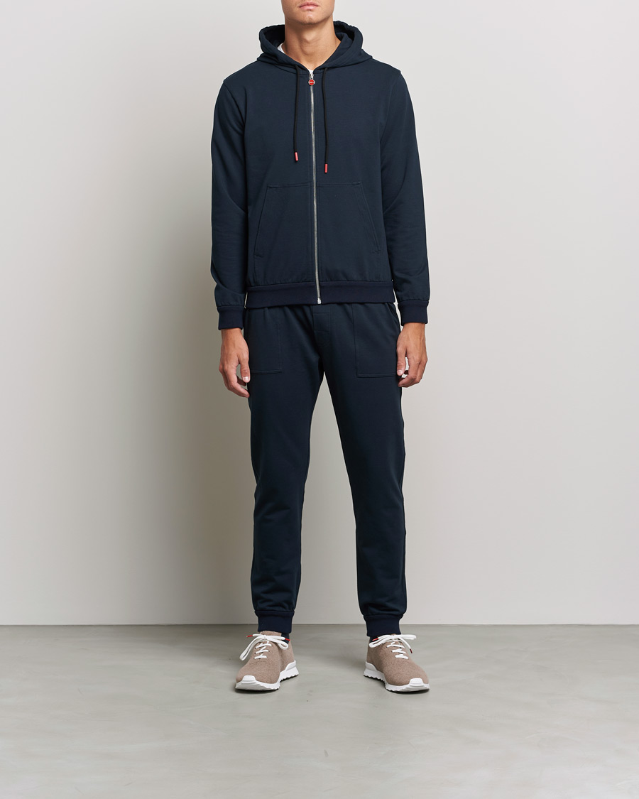 Herre | Trøjer | Kiton | Cotton Blend Track Suit Navy