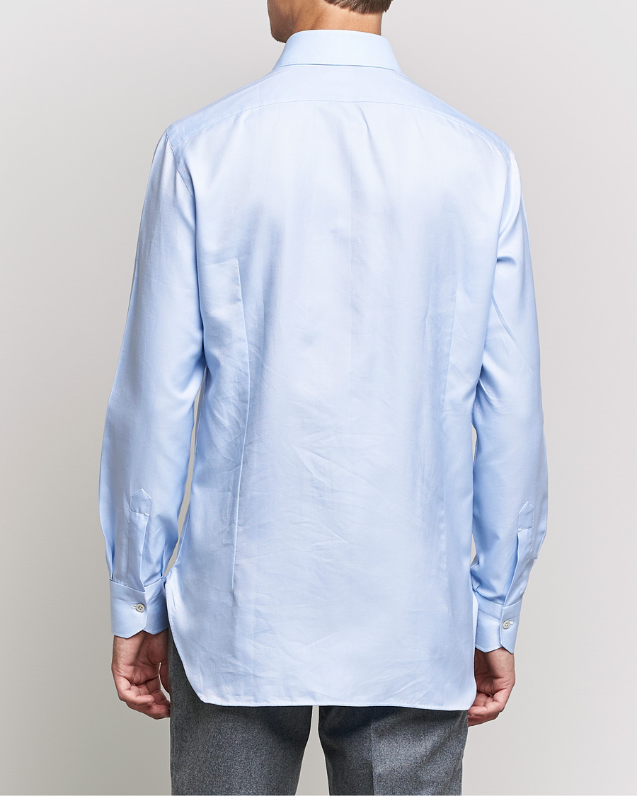 Herre | Skjorter | Kiton | Slim Fit Royal Oxford Shirt Light Blue
