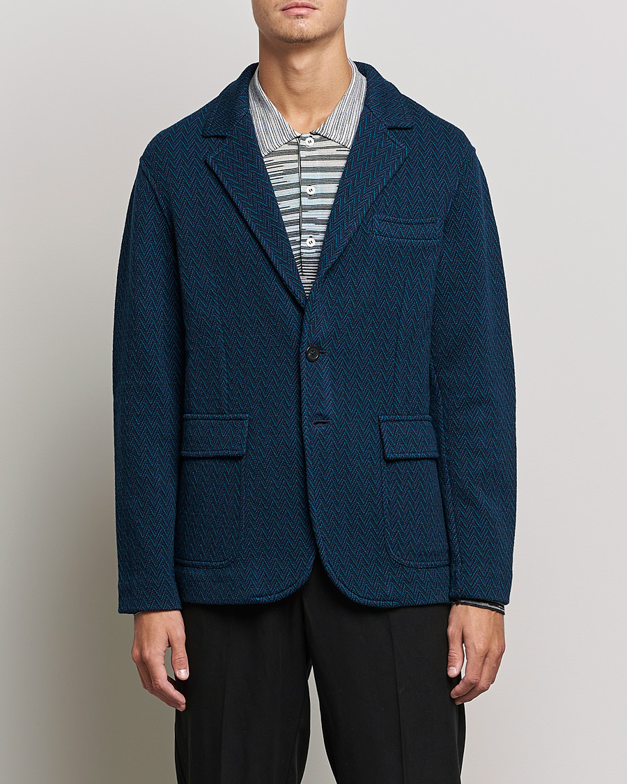 Herre | Blazere & jakker | Missoni | Zig Zag Knitted Blazer Navy