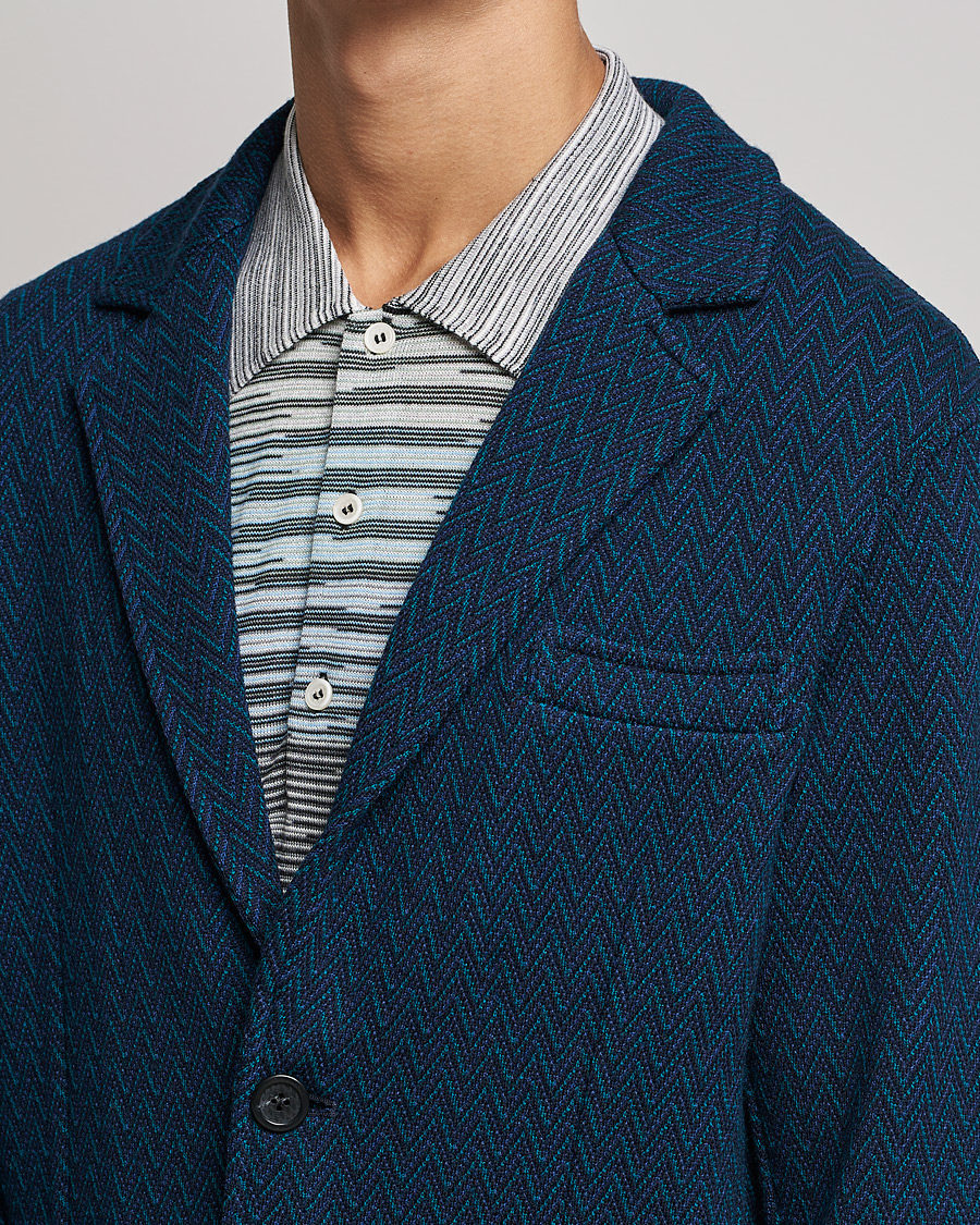 Herre | Blazere & jakker | Missoni | Zig Zag Knitted Blazer Navy