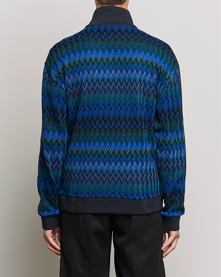 Herre | Trøjer | Missoni | Chevron Full Zip Sweater Navy