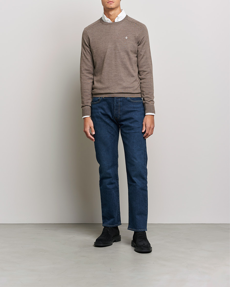 Herre | Trøjer | Morris | Merino O-neck Brown