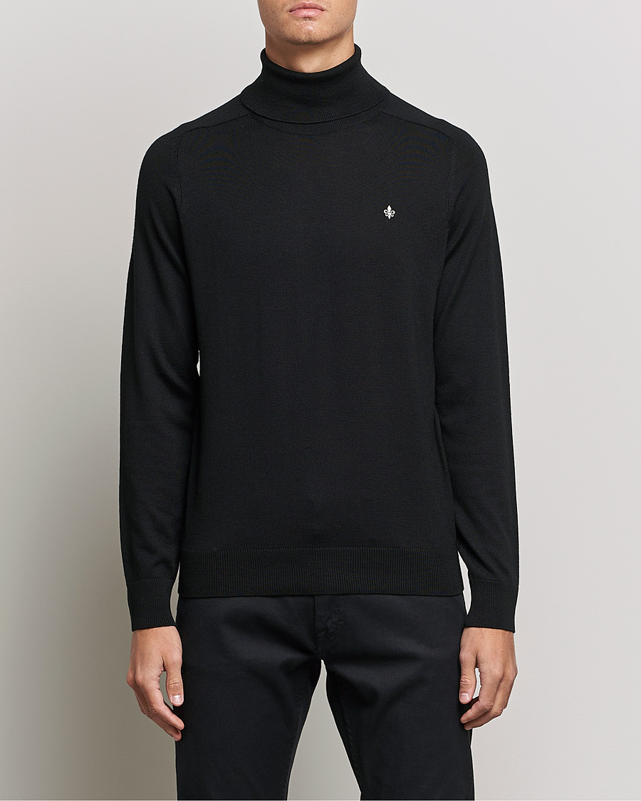 Herr | Polotröjor | Morris | Merino Rollneck Black