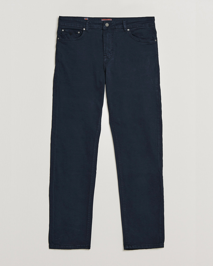 Herre | | Morris | James Brushed Chinos Navy