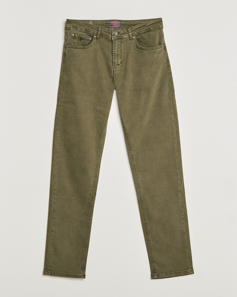 Herre | Bukser | Morris | James Brushed Chinos Olive