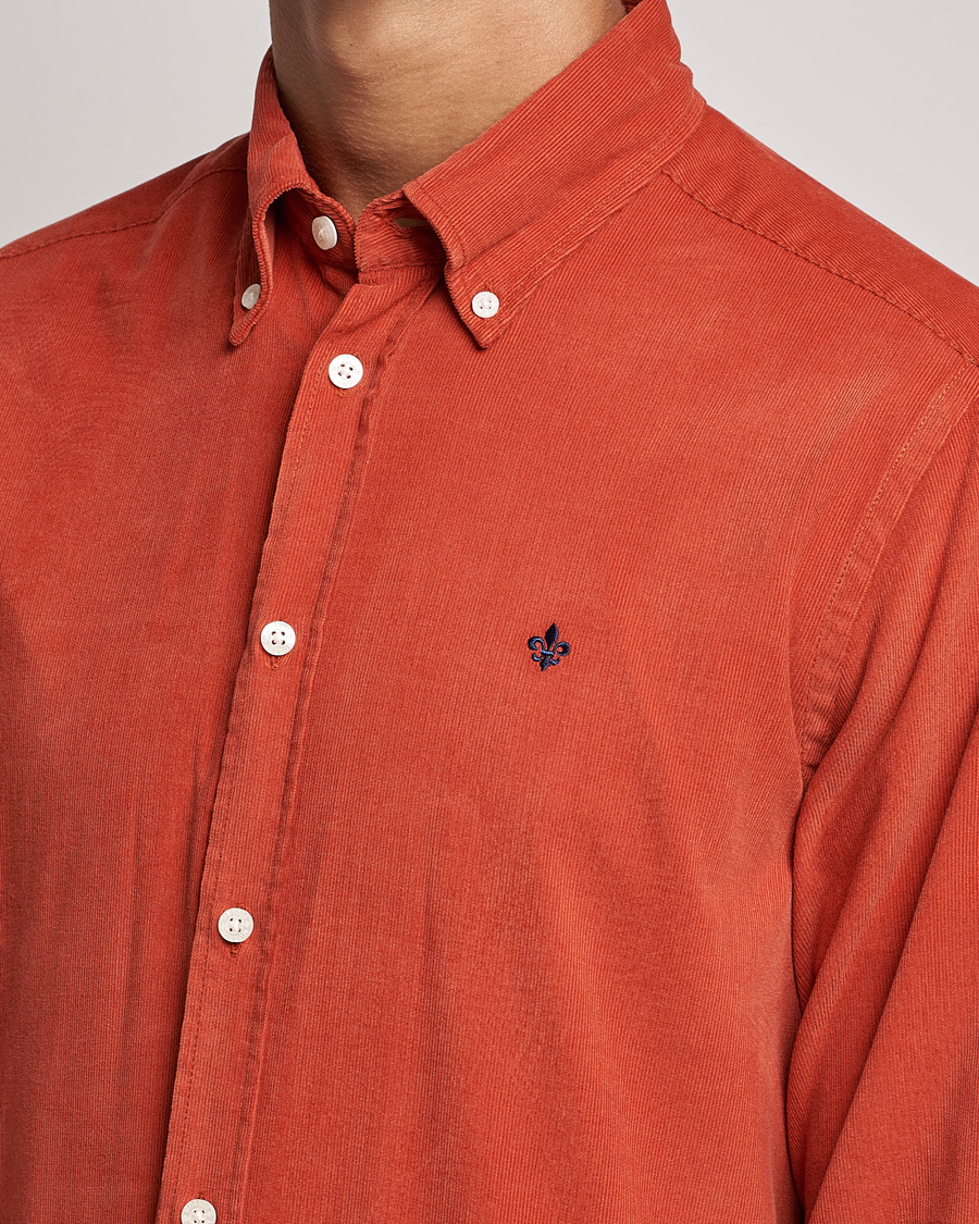 Herre | Skjorter | Morris | Douglas Corduroy Button Down Shirt Red