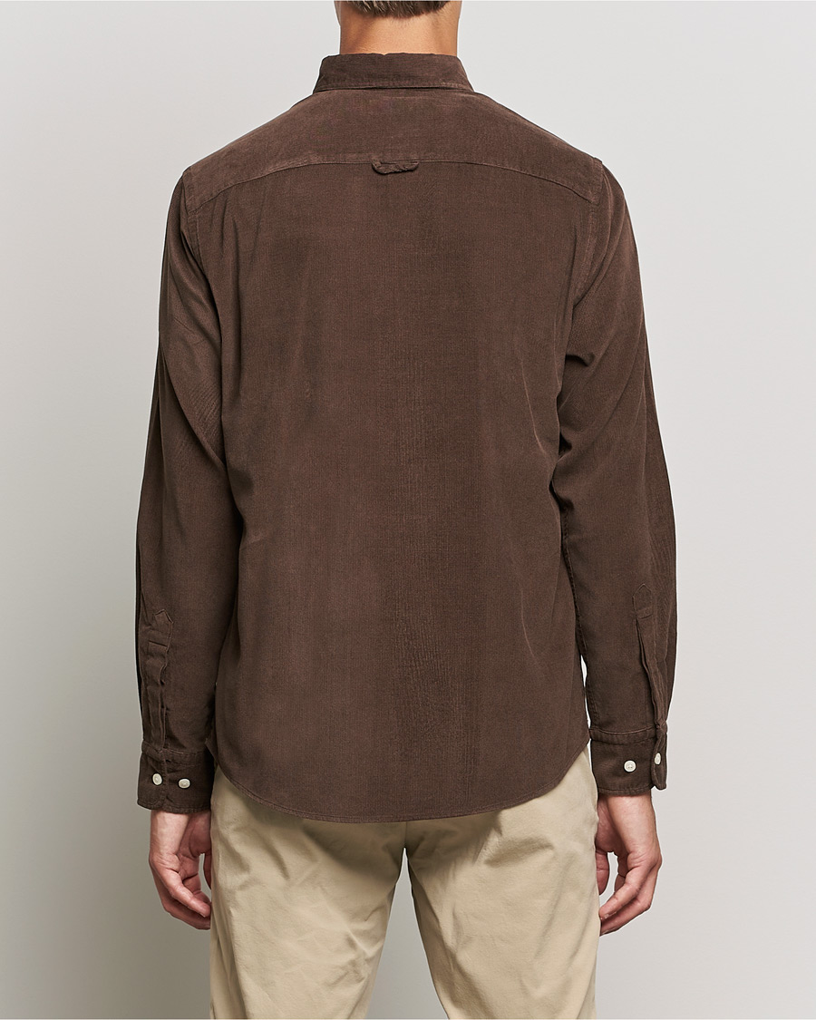 Herre | Skjorter | Morris | Douglas Corduroy Button Down Shirt Dark Brown