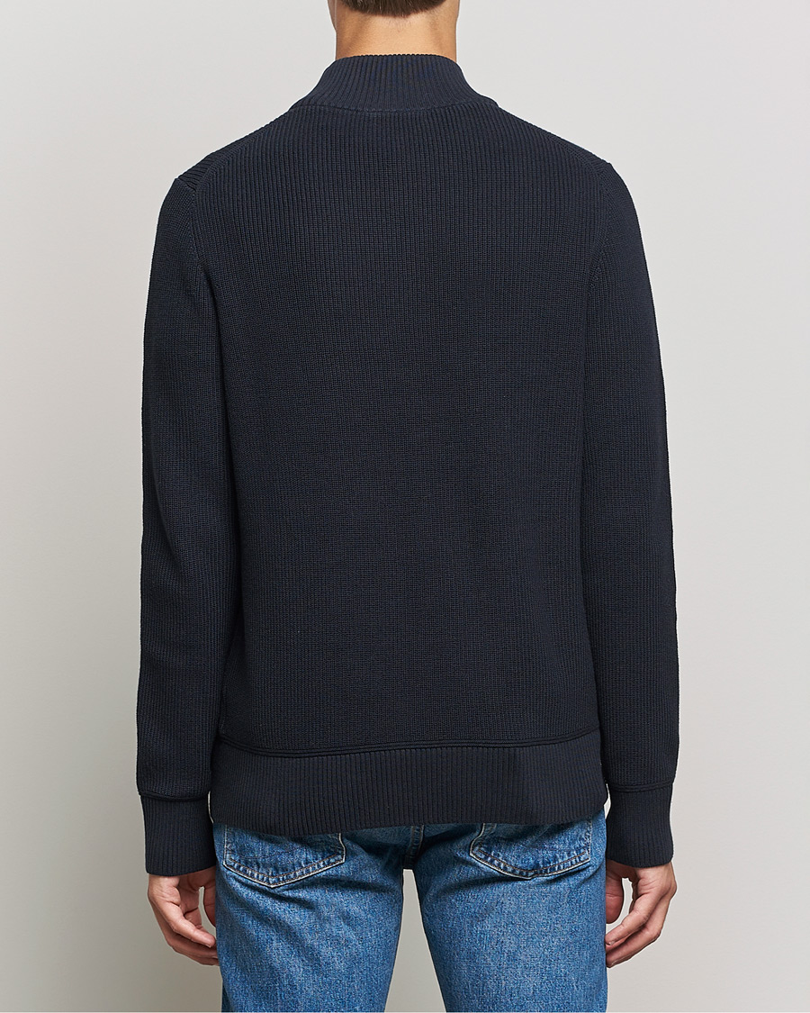 Herre | Trøjer | Morris | Bernard Cotton Half Zip Blue