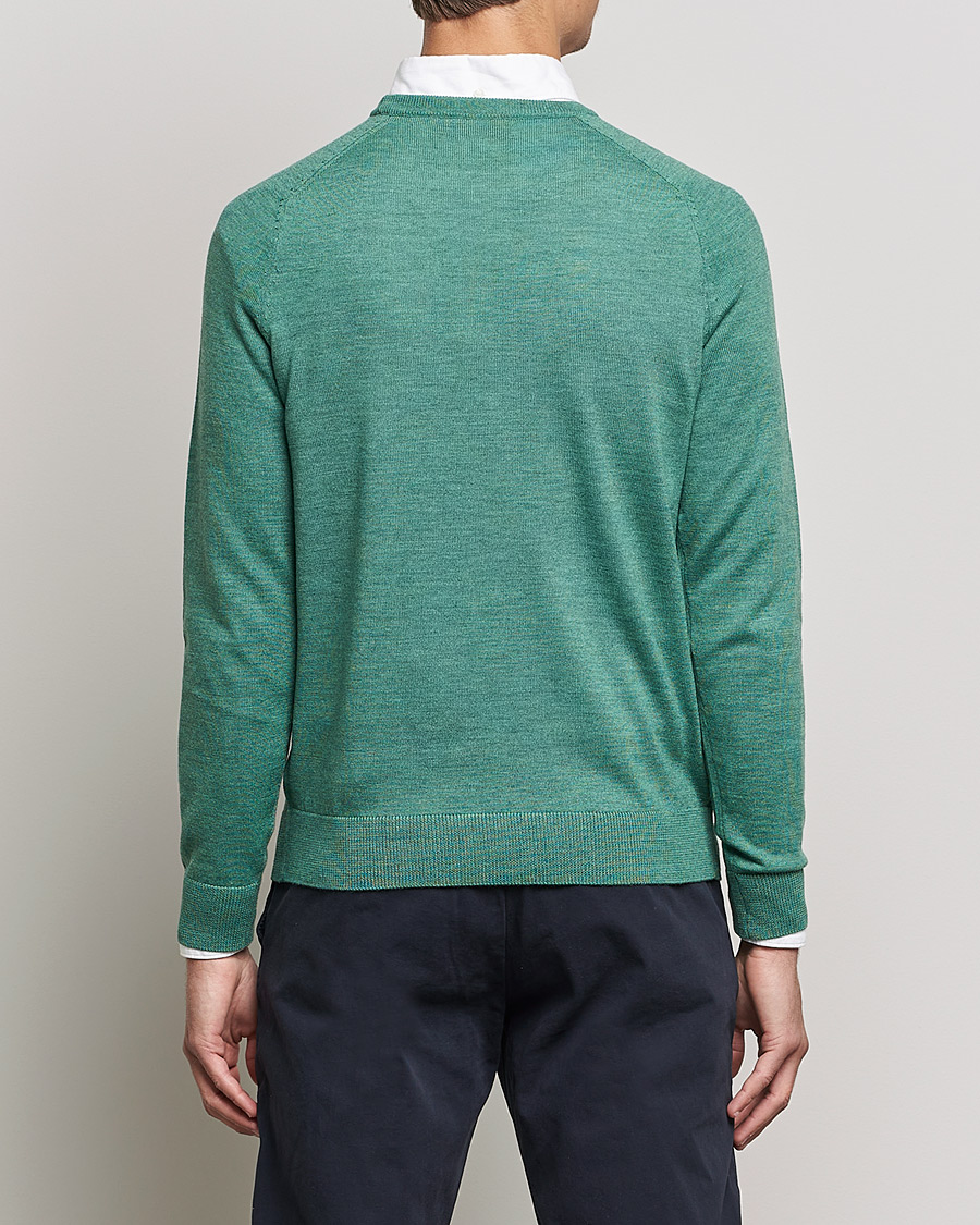 Herre | Trøjer | Morris | Merino Crew Neck Pullover Mineral Green