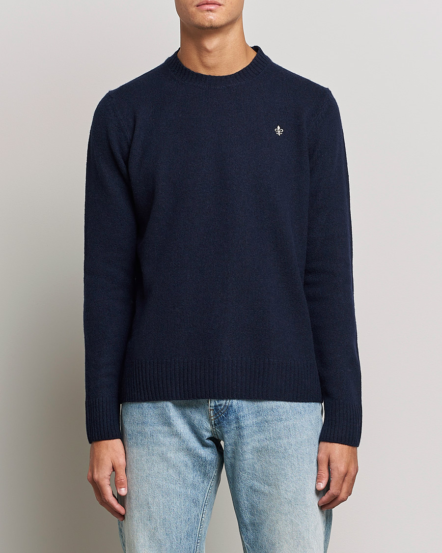 Herre | Trøjer | Morris | Kieran Wool Crew Neck Navy