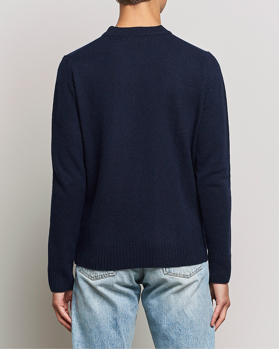 Herre | Trøjer | Morris | Kieran Wool Crew Neck Navy