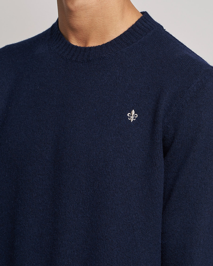 Herre | Trøjer | Morris | Kieran Wool Crew Neck Navy