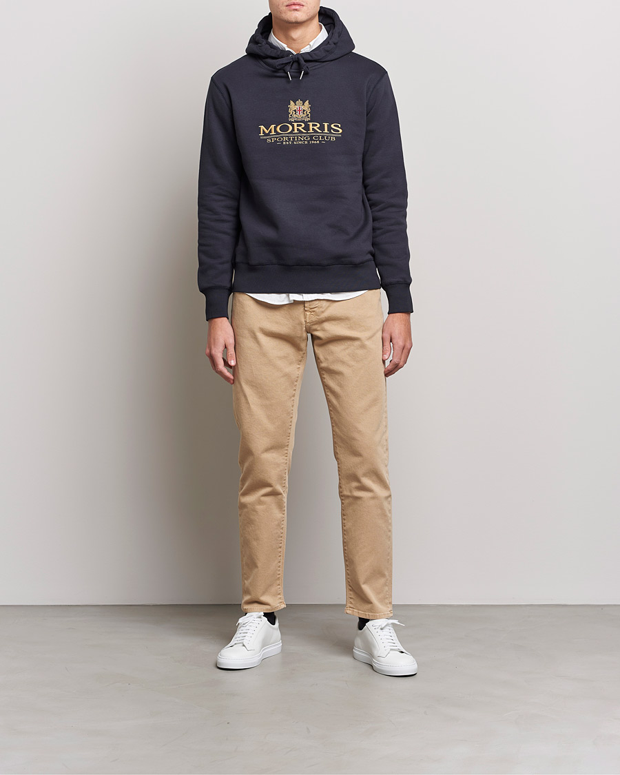 Herre | Trøjer | Morris | Trevor Logo Hoodie Blue