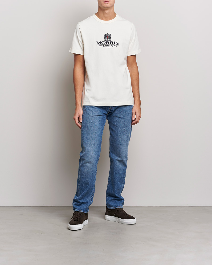 Herre | T-Shirts | Morris | Trevor Logo T-shirt Off White