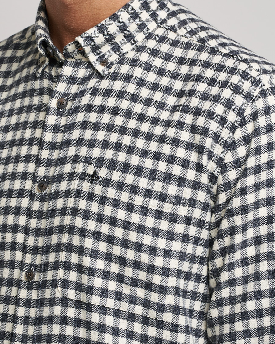 Herre | Skjorter | Morris | Brushed Twill Checked Shirt Grey/White