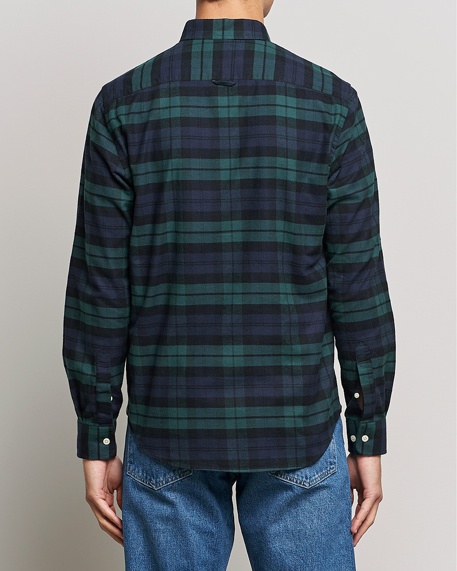 Herre | Skjorter | Morris | Brushed Flannel Checked Shirt Blackwatch