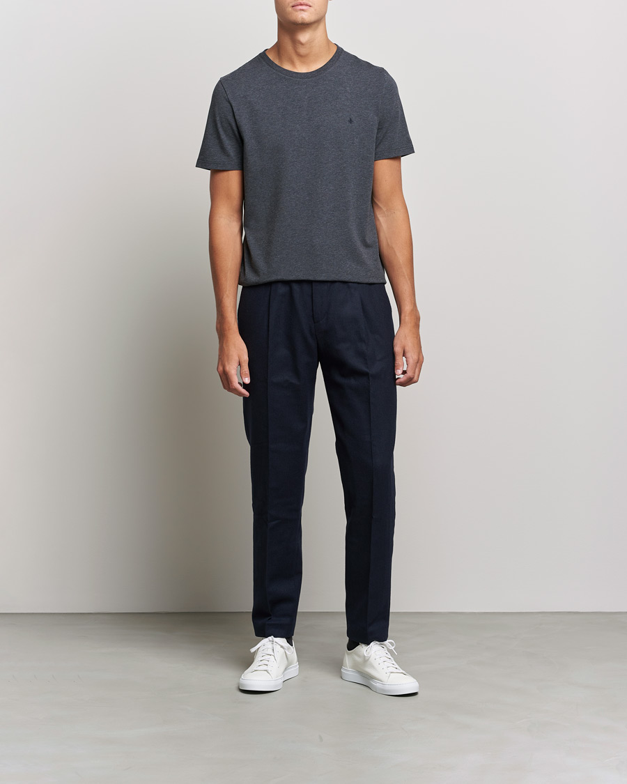Herre | T-Shirts | Morris | James Crew Neck T-shirt Dark Grey