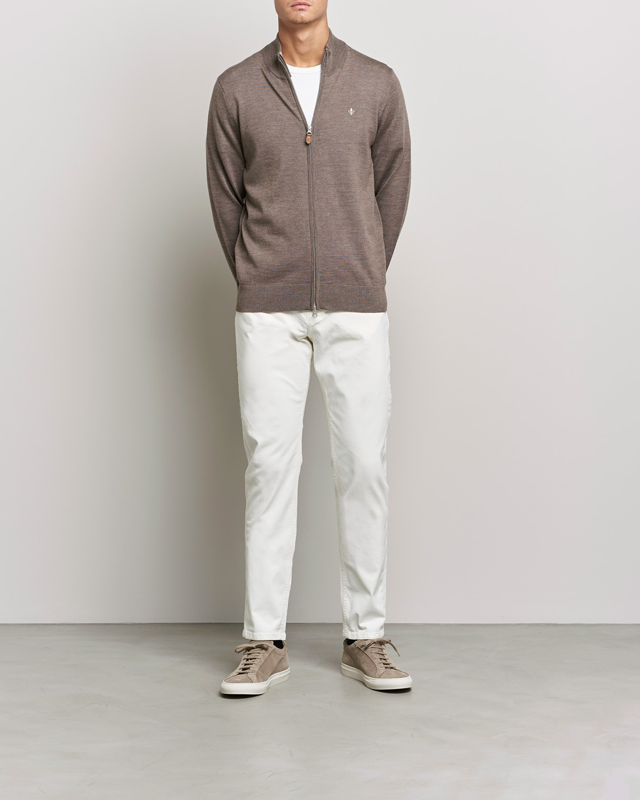 Herre | Bukser | Morris | James Brushed Chinos Off White