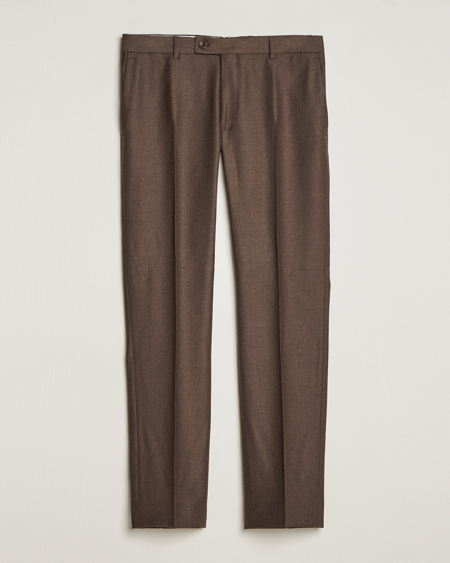 Herre | Bukser | Morris | Bobby Flannel Trousers Brown