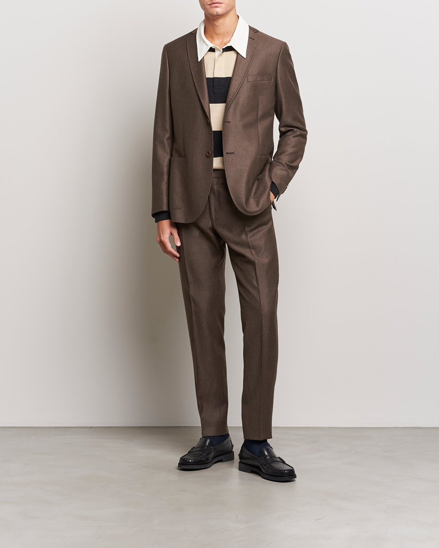 Herre | Bukser | Morris | Bobby Flannel Trousers Brown