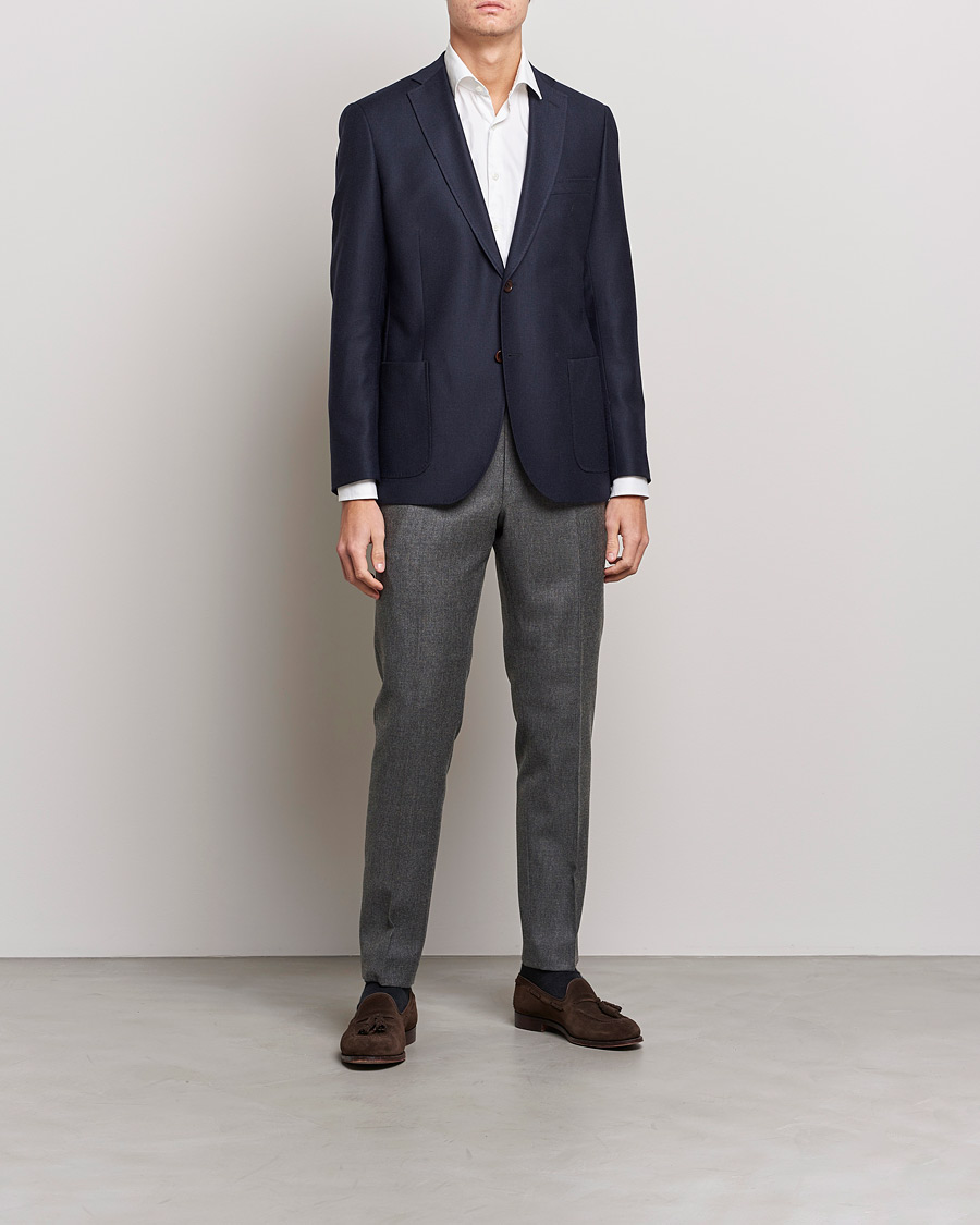 Herre | Bukser | Morris | Bobby Flannel Trousers Grey