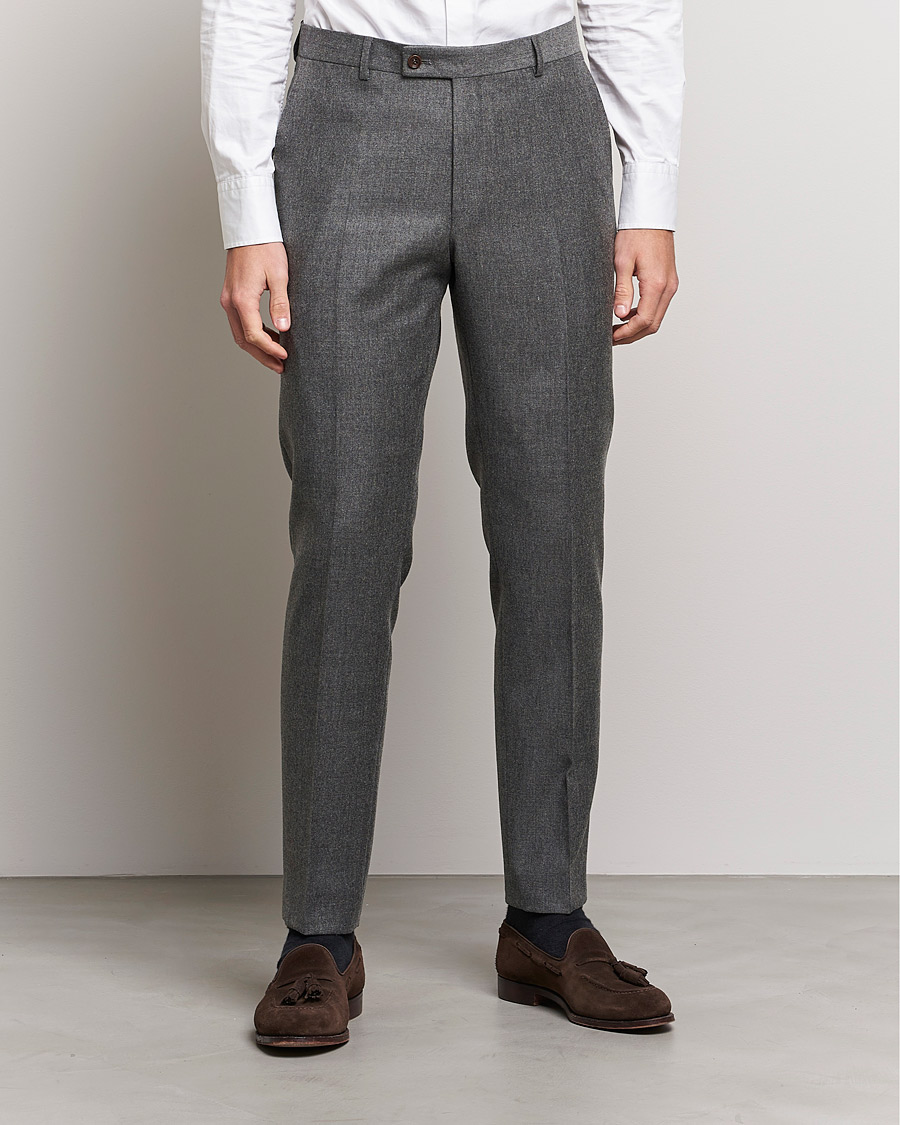 Herre | Bukser | Morris | Bobby Flannel Trousers Grey