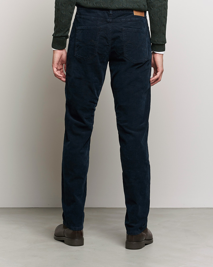 Herre | Bukser | Morris | James Corduroy 5-Pocket Pants Navy