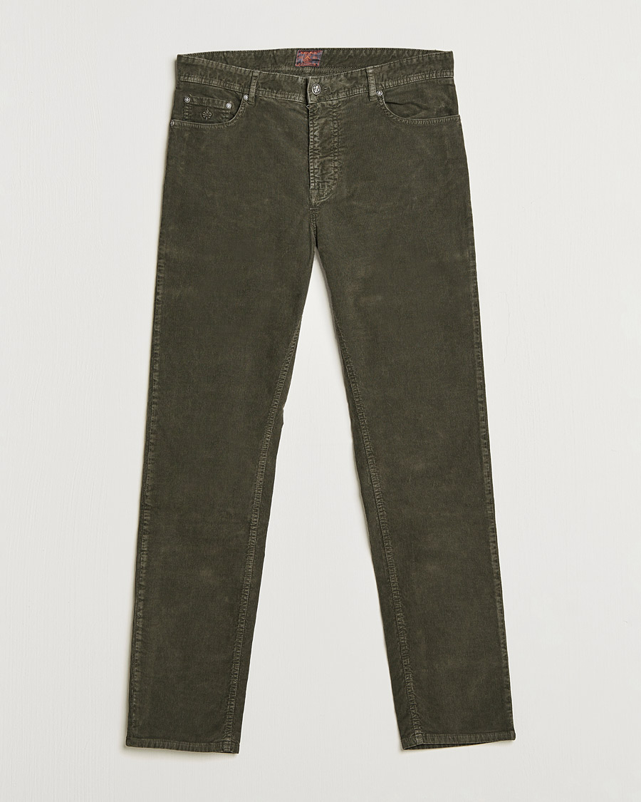 Herre | Bukser | Morris | James Corduroy 5-Pocket Pants Olive