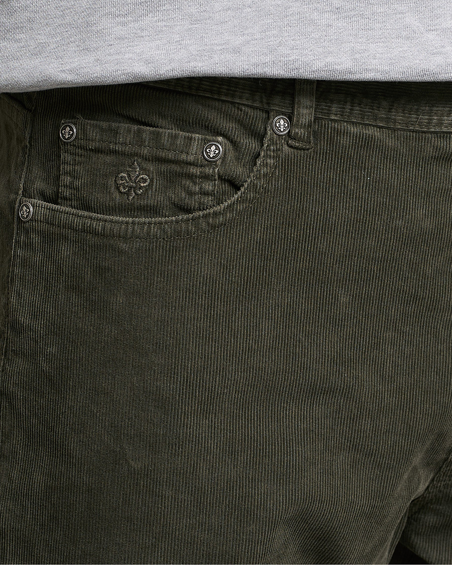 Herre | Bukser | Morris | James Corduroy 5-Pocket Pants Olive