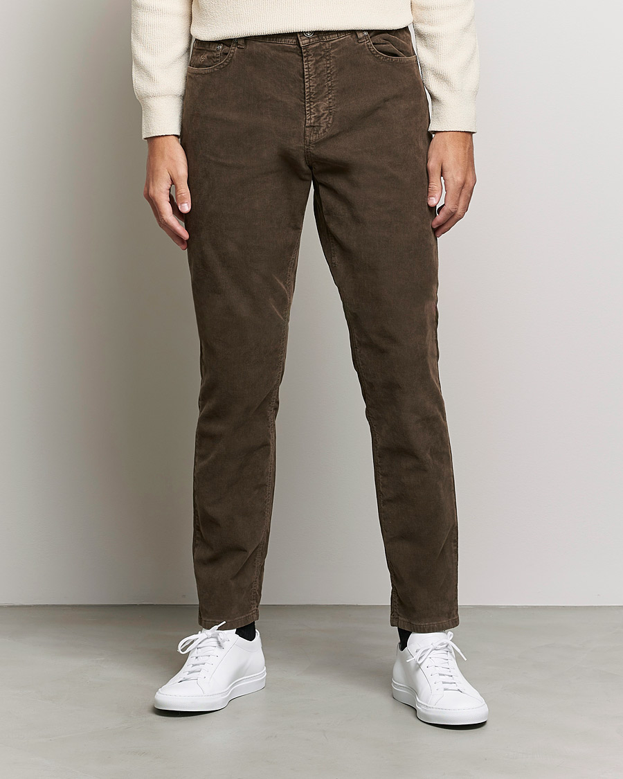 Herre | Bukser | Morris | James Corduroy 5-Pocket Pants Dark Brown