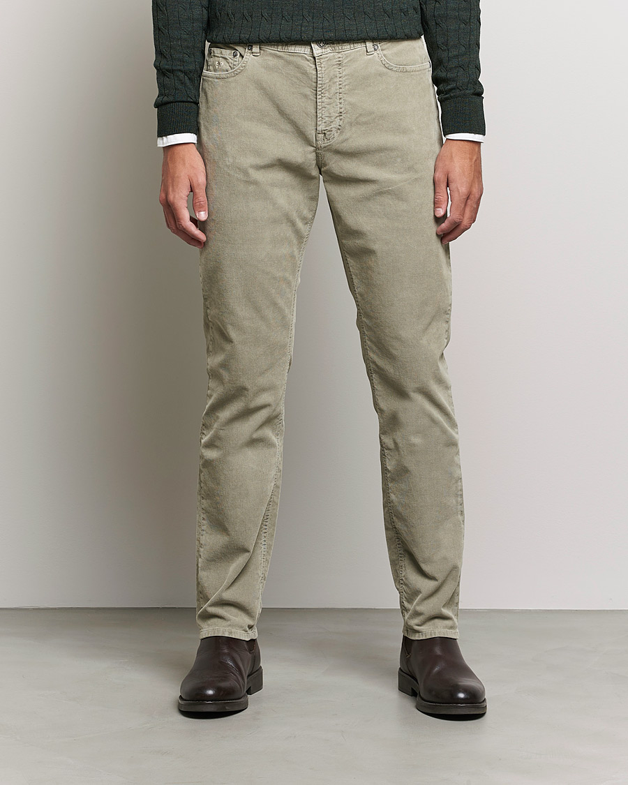 Jep hente sjækel Morris James Corduroy 5-Pocket Pants Khaki Grey - CareOfCarl.dk