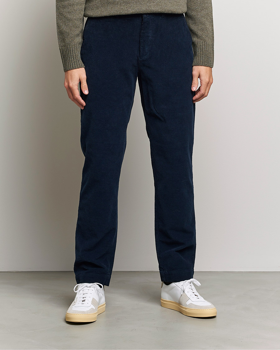 Herre | Bukser | Morris | Criss Cuts Corduroy Slacks Blue