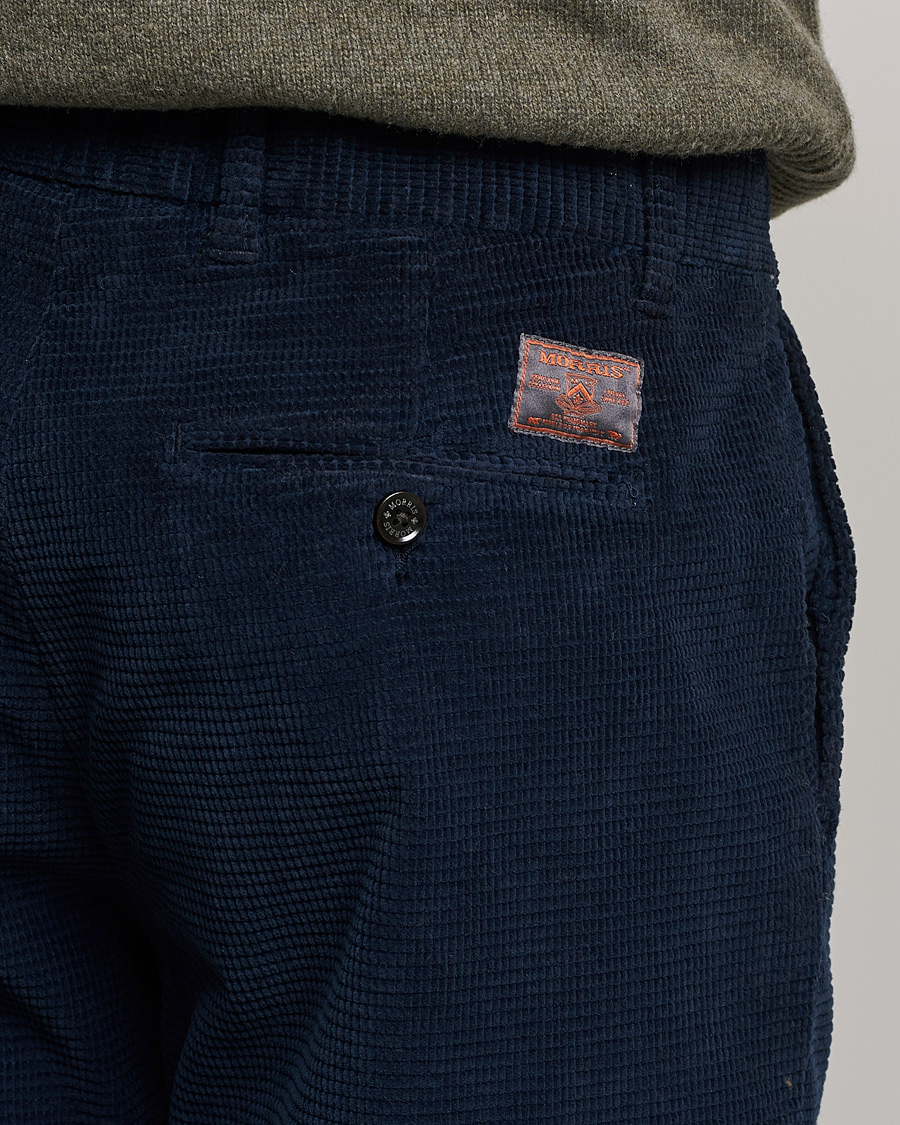 Herre | Bukser | Morris | Criss Cuts Corduroy Slacks Blue