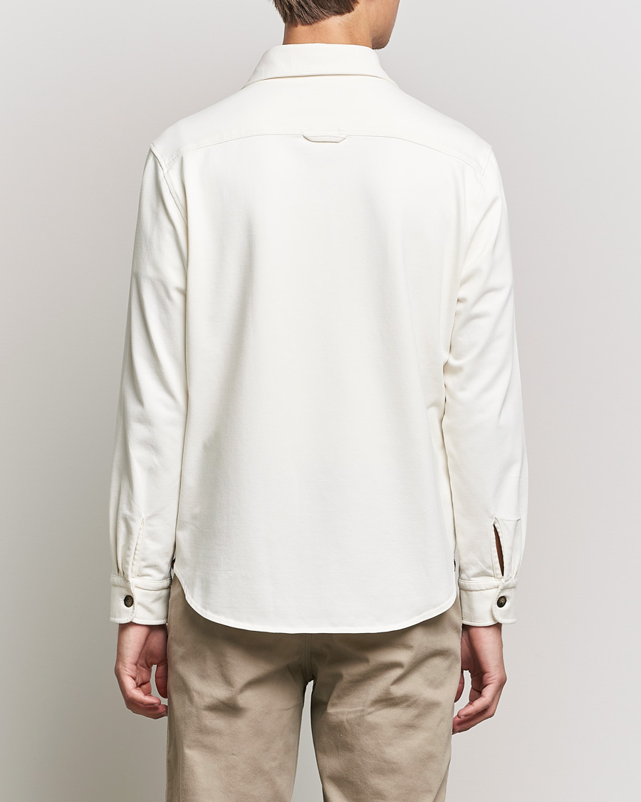 Herre | Skjorter | Morris | Cotton Jersey Overshirt Off White