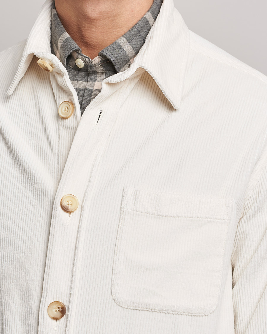 Herre | Skjorter | Morris | Heaton Corduroy Shirt Jacket Off White