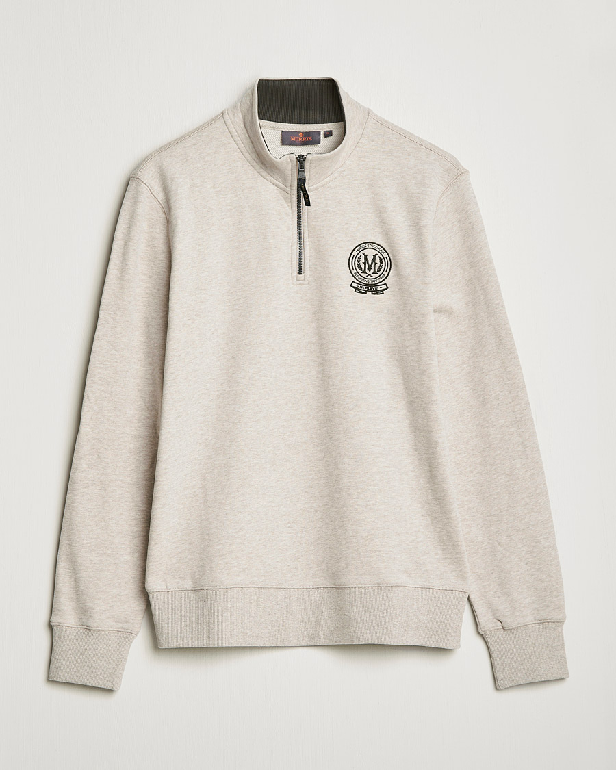 Herre | Trøjer | Morris | Dante Half Zip Sweatshirt Khaki
