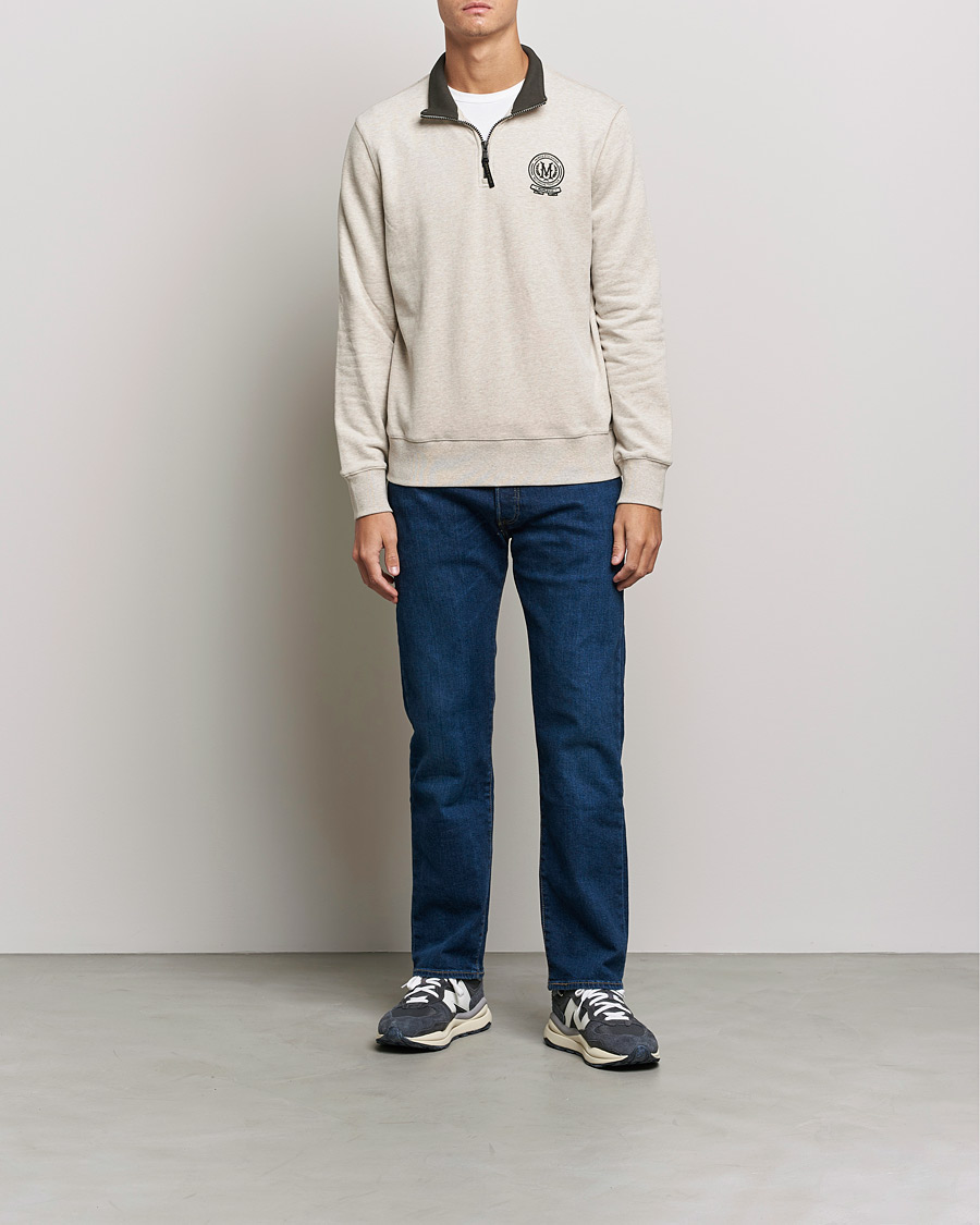 Herre | Trøjer | Morris | Dante Half Zip Sweatshirt Khaki