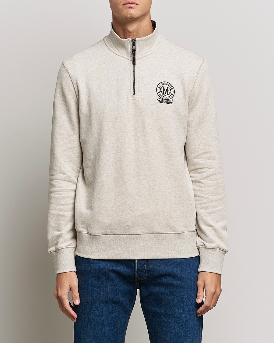 Herre | Trøjer | Morris | Dante Half Zip Sweatshirt Khaki