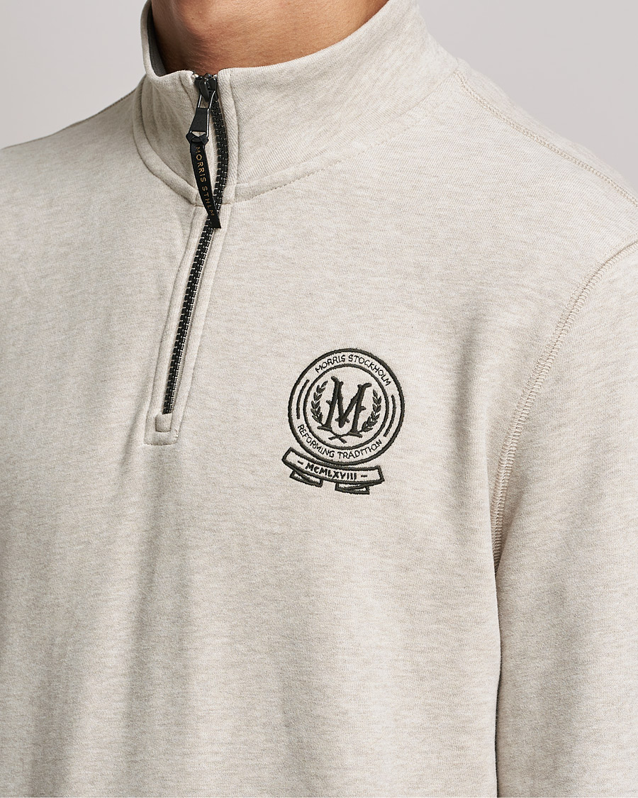 Herre | Trøjer | Morris | Dante Half Zip Sweatshirt Khaki