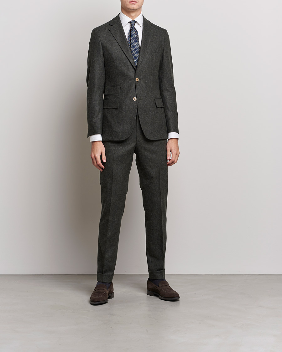 Herre | Blazere & jakker | Morris Heritage | Keith Flannel Suit Blazer Green